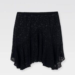 Gimaguas Black Flounce Mini Skirt size S